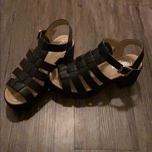 Shoes - Black caged platform sandals Shoes - Black caged platform sandals